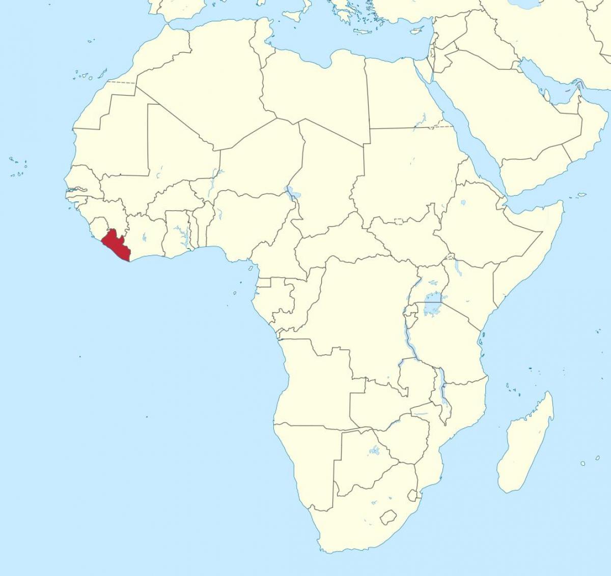 χάρτης της Λιβερίας αφρική