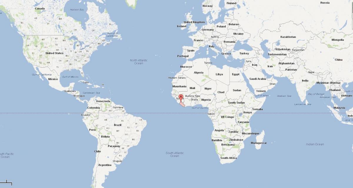 Λιβερία θέση στον παγκόσμιο χάρτη