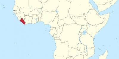 Χάρτης της Λιβερίας αφρική