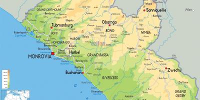 Σχεδιάστε το χάρτη της Λιβερίας